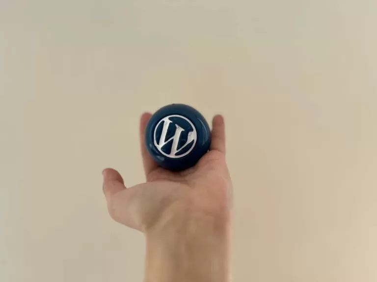 WordPress Blue Ball Wallpaper Collection: Ball in Palm (